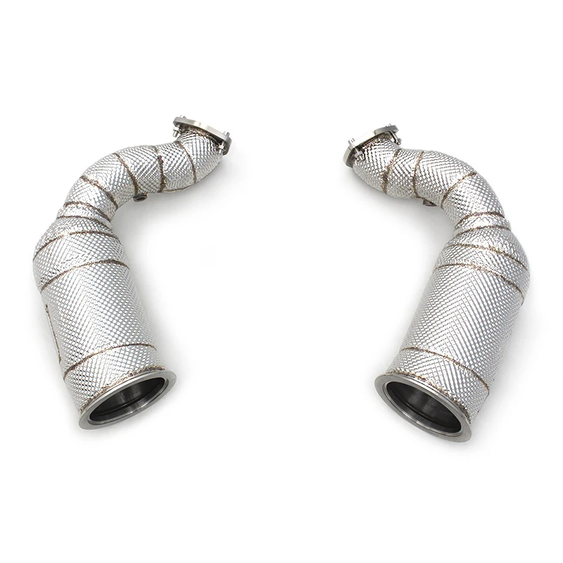 

YD Exhaust Downpipe For Audi RSQ8 4.0T 2022-2023 Stainless Steel Exhaust Pipes With Heat Shield Racing Car Exhaust System