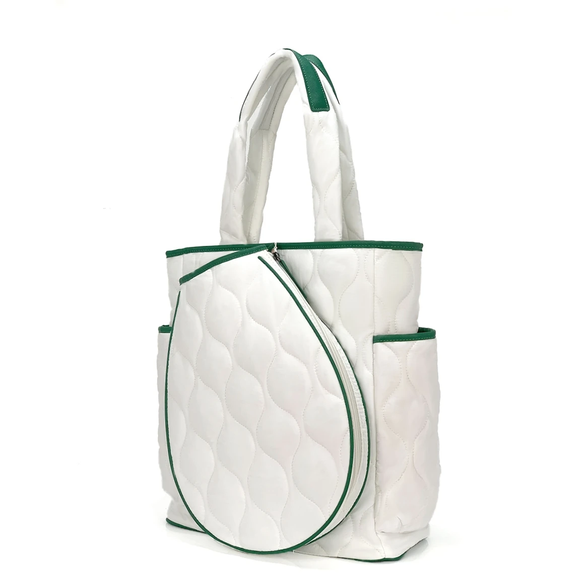 High quality women Large Capacity Zipper Tennis Racket Sling Sport Quilted Puffer Pickleball Bag Large Capacity Duffel Bag
