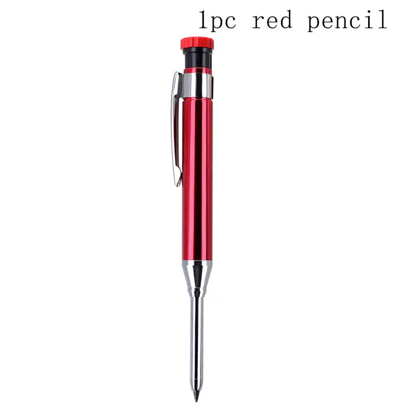 6Colors 2.8mm Metal Solid Carpenter Mechanical Pencil with Sharpener 2B Lead Core Deep Hole Construction Marking Scriber Tool - Image 18