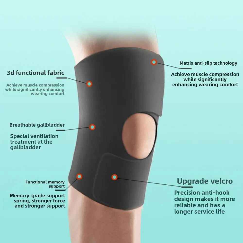 Thin Summer Sports Knee Brace - Anti-Slip Knee Support for Meniscus Protection Stabilization & Joint Support in AC Rooms/Running