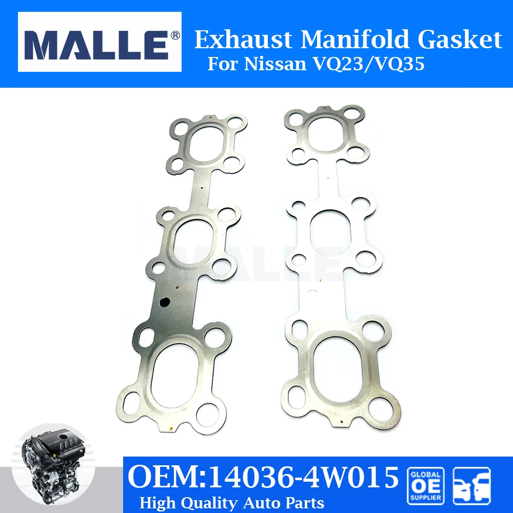 VQ23 VQ35 Engine Exhaust Manifold Gasket For Nissan Teana  Altima 2.3 VQ23DE VQ35DE Auto Parts Car Accessories 14036-4W015 Steel