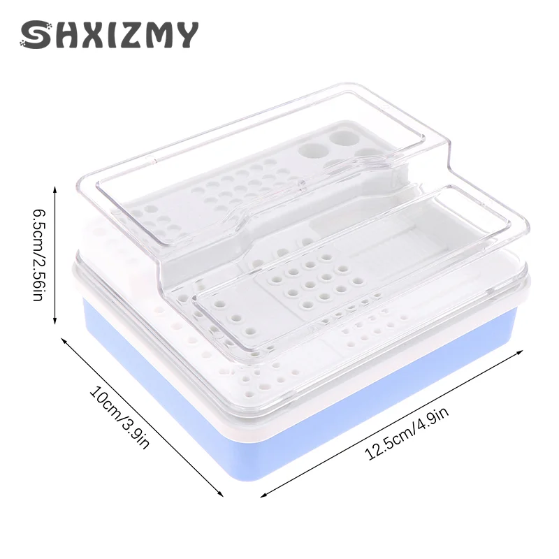 96-otworowe pudełko dentystyczne Wiertła z węglików spiekanych Wiertła diamentowe Pudełko do umieszczania wiertła Plastikowy uchwyt na implanty Walizka do sterylizacji Uchwyt do dezynfekcji