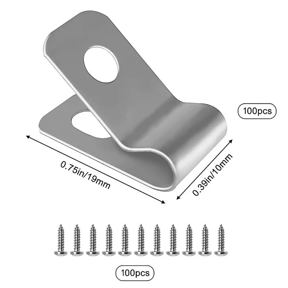 

100pcs Livestock Chicken Wire Fencing Chain Link Fence Ties Fence Clamp Fencing Clips Welded Wire Fence Metal Fence