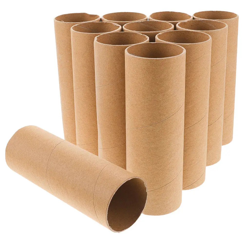 20Pcs Blank Cardboard Cylinder Tubes 15Cm Kraft Paper Craft Rolls for DIY Drawing Painting Decorating Pen Holders Flower Pots