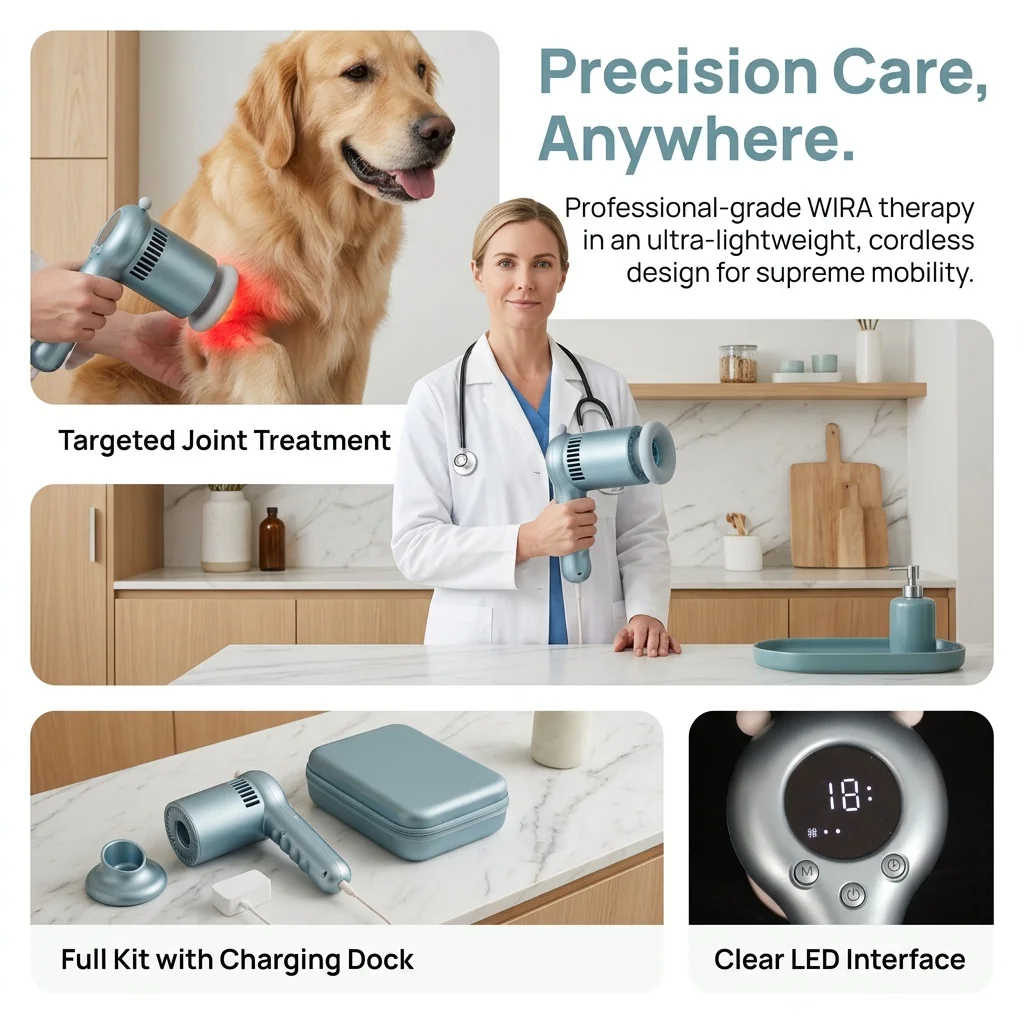 Factory Price Veterinary Handheld Portable Deep Spectrum Therapy Device 150W for Dogs Cats Wound Healing