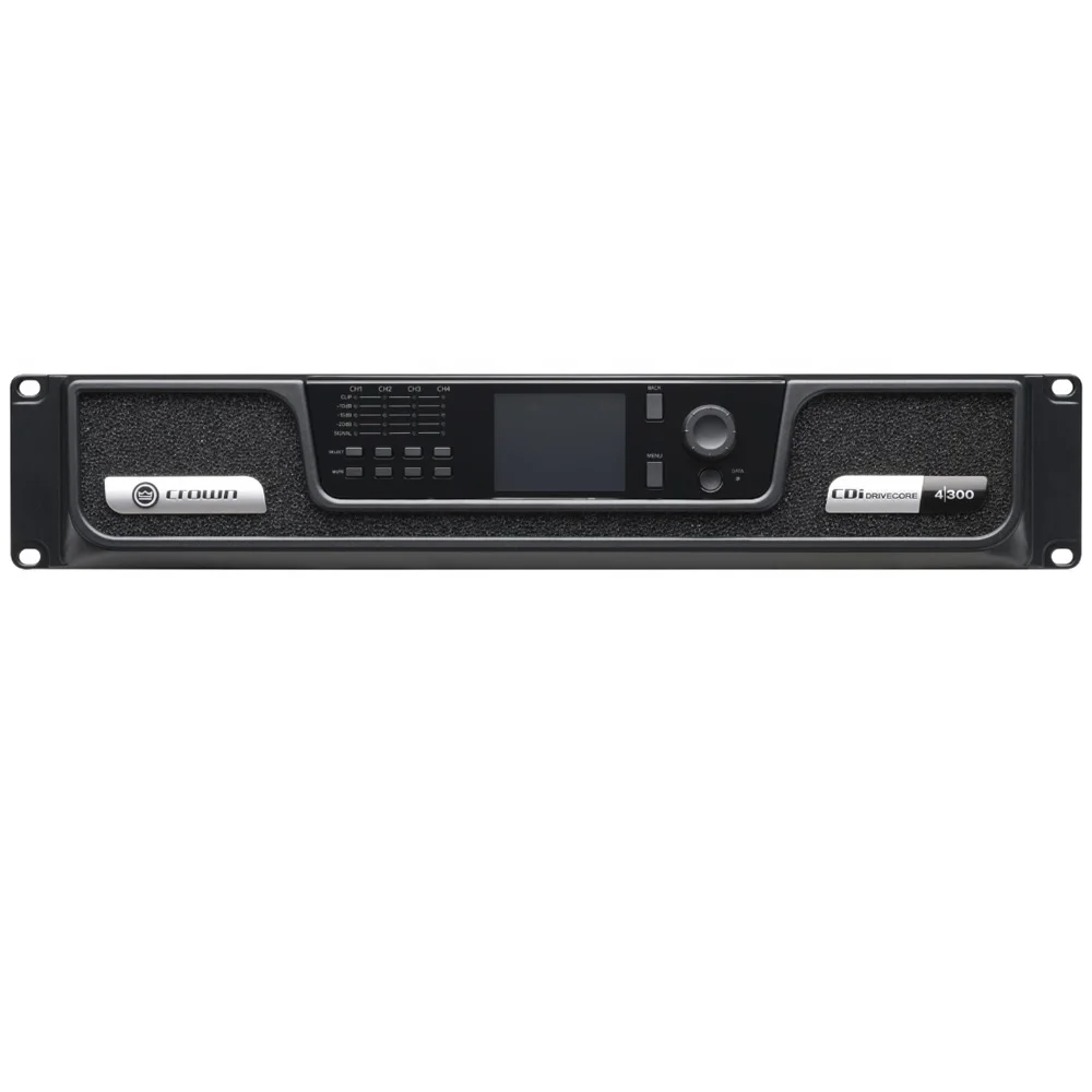 Crown CDi 4|300 Power Amplifier with DriveCore, Network Control and Monitoring, Direct Drive 70V or 100V RMS Output, and DSP