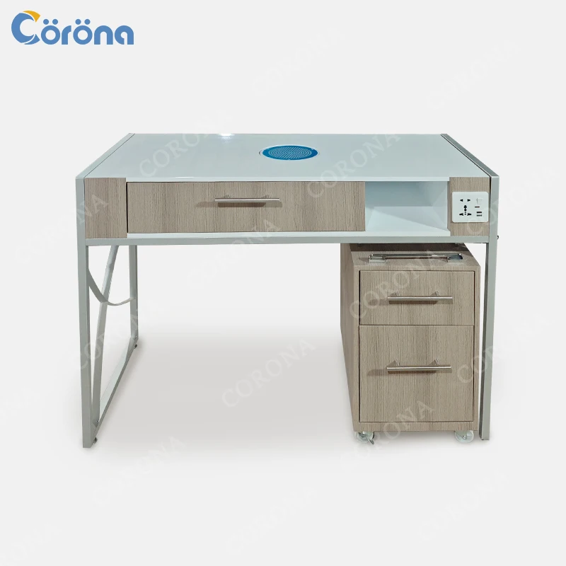Manicure Table Nail Desk With Dust Collector For Salon Use