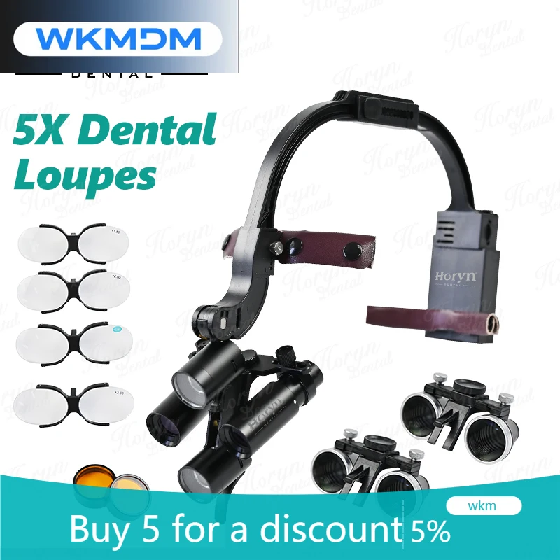 

2.5X 3.5X 5X den tal Magnifying Glasses Optional den tal Magnifying Glasses Binocular Magnifying Glasses