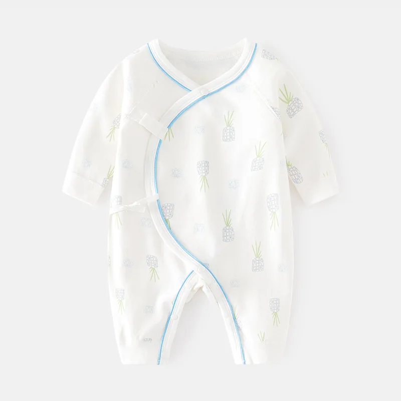 Newborn Jumpsuit Spring and Autumn Pure Cotton Baby Printed Boneless Clothes Newborn Gown Baby Spring and Autumn Romper