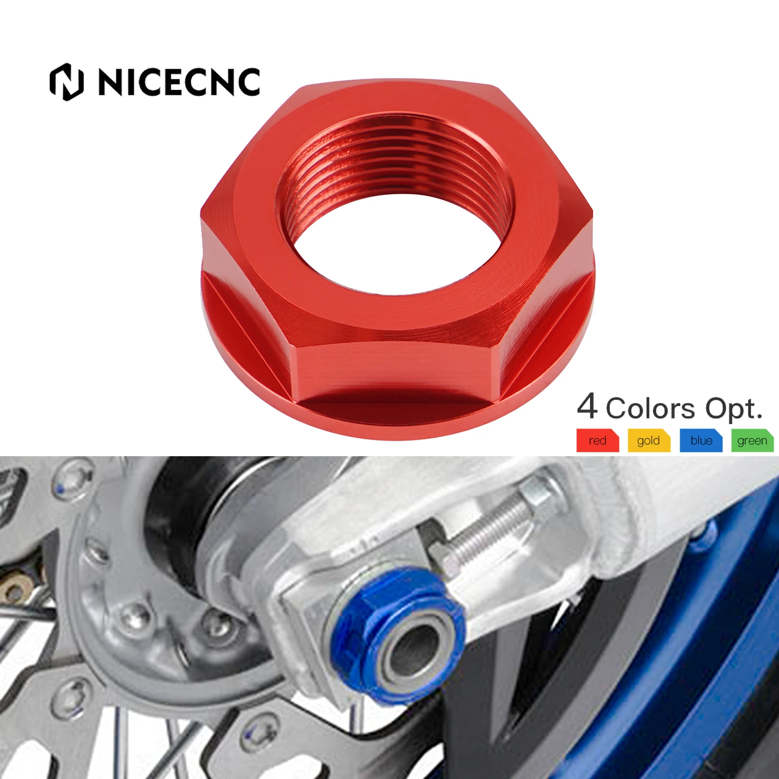 

For Honda CRF250R CRF450R 2004-2021 CR 125R 250R 2000-2007 CRF 250RX 450RX 250X 450X 450L M22×P1.5 Rear Wheel Axle Nut Screw