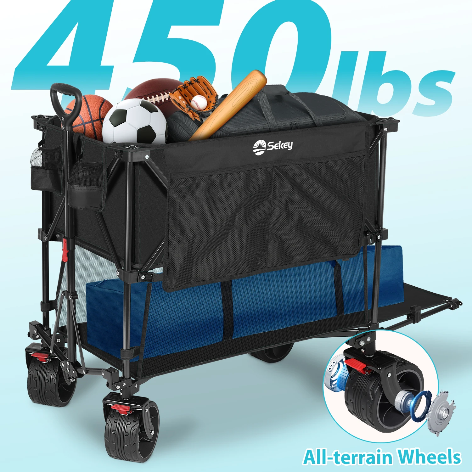 450LBS Double Decker Collapsible Wagon 50