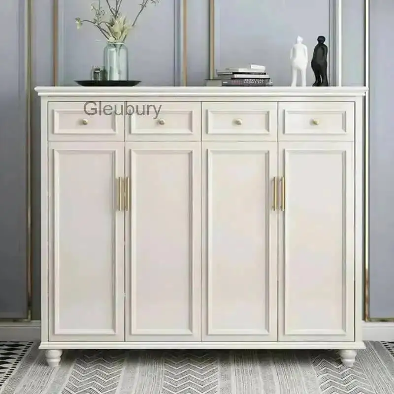 Design Shoe Large Wood Vertical Cabinet Beutiful Storage Organizer Shoe Rack Space Saving Wooden Range Chaussure Home Furniture