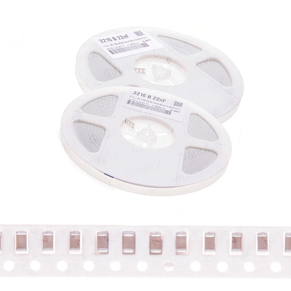 1reel 2000/4000pcs 1UF 2.2UF 1206 SMD Thick Film Chip Multilayer Ceramic Capacitor 0.5pF-47uF 10NF 100NF 4.7UF 10UF 1PF