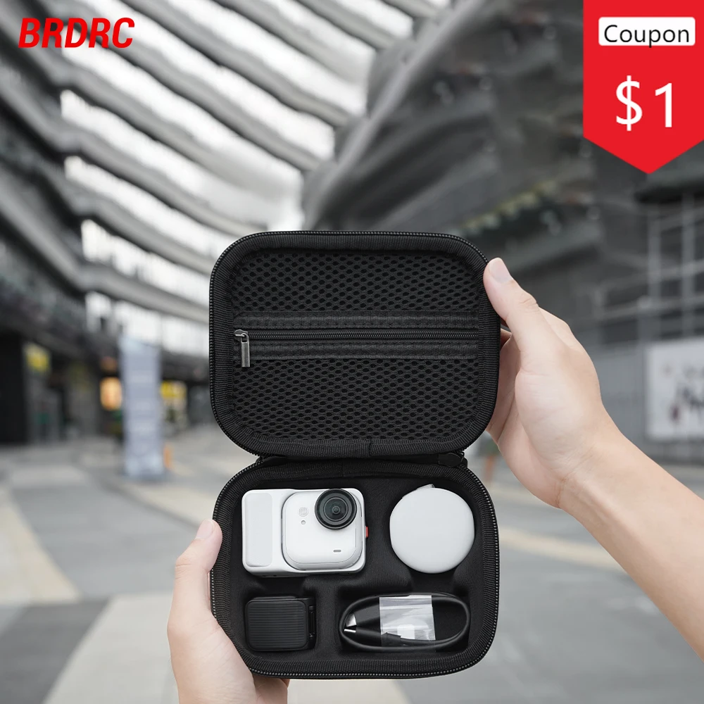 

BRDRC Mini Storage Bag For Insta360 GO Ultra Carrying Case Handbag Portable Travel Box For Insta 360 GO Ultra Accessories