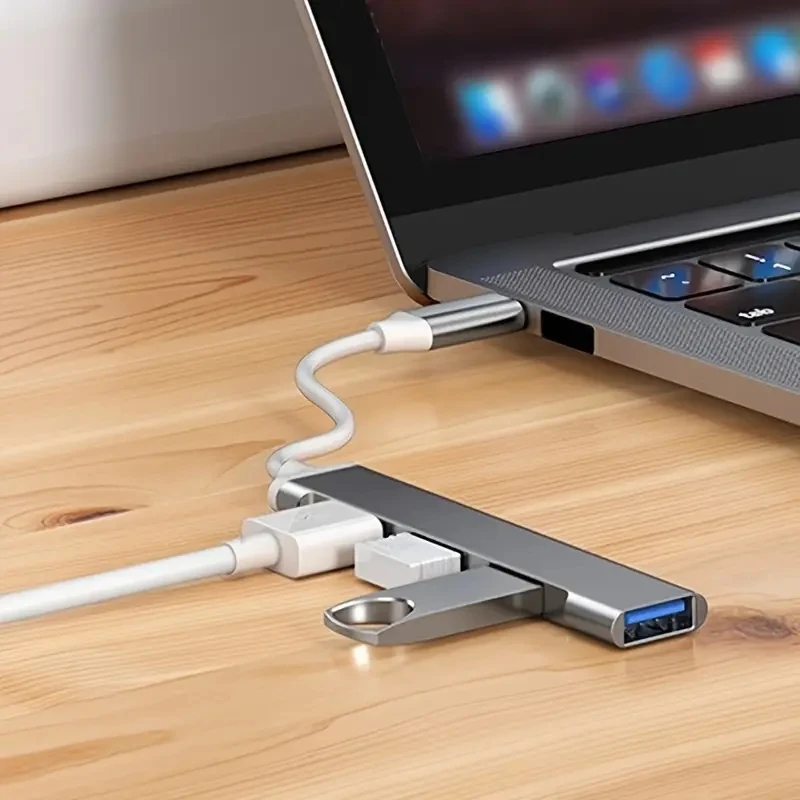 1 Buah 4 Port Multi Splitter Tipe C HUB 3.0 USB 3.1 Adaptor OTG untuk Xiaomi Lenovo Macbook 13 15 Air Pro PC Aksesori Komputer