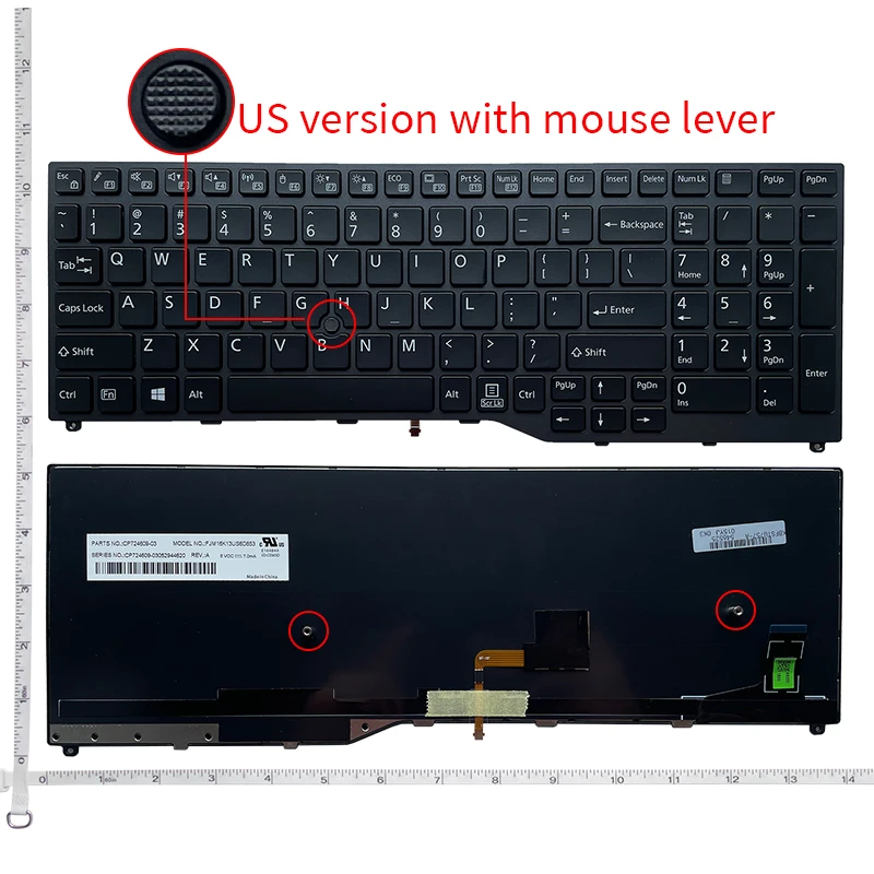 

Американская клавиатура для ноутбуков Fujitsu Lifebook E458 E558 E459 U757 U758 E559 U759 (US English)