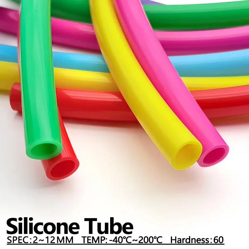 Food Grade Silicone Transfer Tubing 1Meter Flexible Non Toxic ID 2 3 4 6 8 10 12mm Colorful Hose Water Air Home Brewing