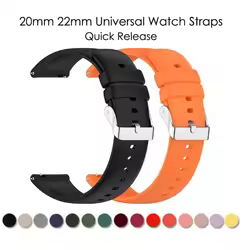 Hot Sell 20MM 22MM Silicone Watch Strap 20/22mm Universal Watchband Wristwatch Band for P22 Smartwatch &Other Watches Bracelet