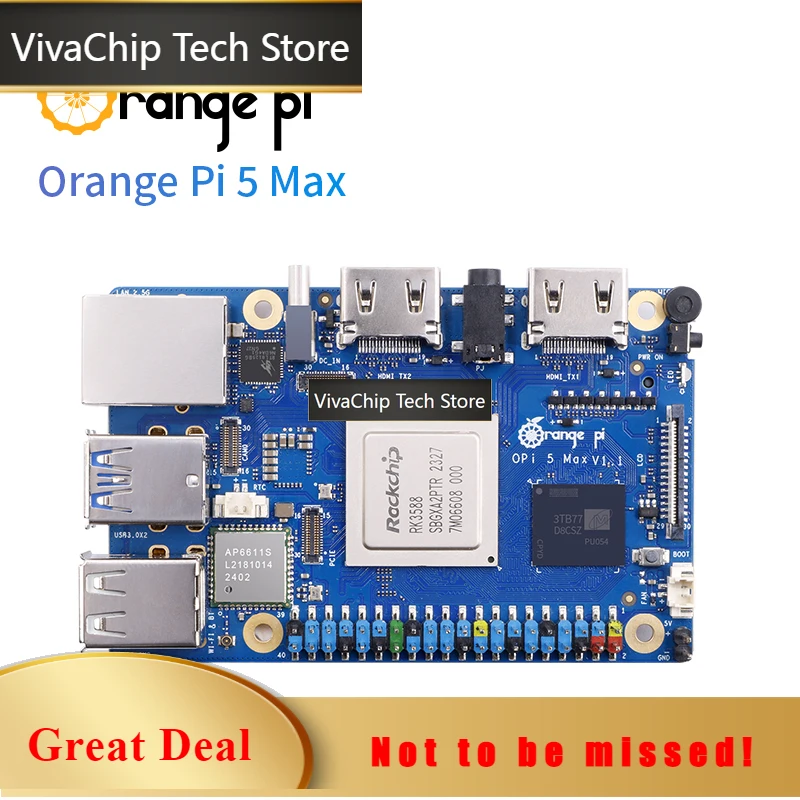 VivaCTOrange Pi 5 Max LPDDR5 Rockchip RK3588 WiFi+BT OrangePi 5 MAX