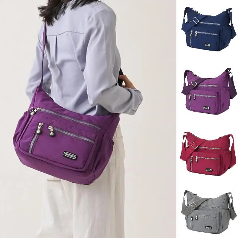 

Women'S Nylon Large Capacity Shoulder Bag Water-Repellent