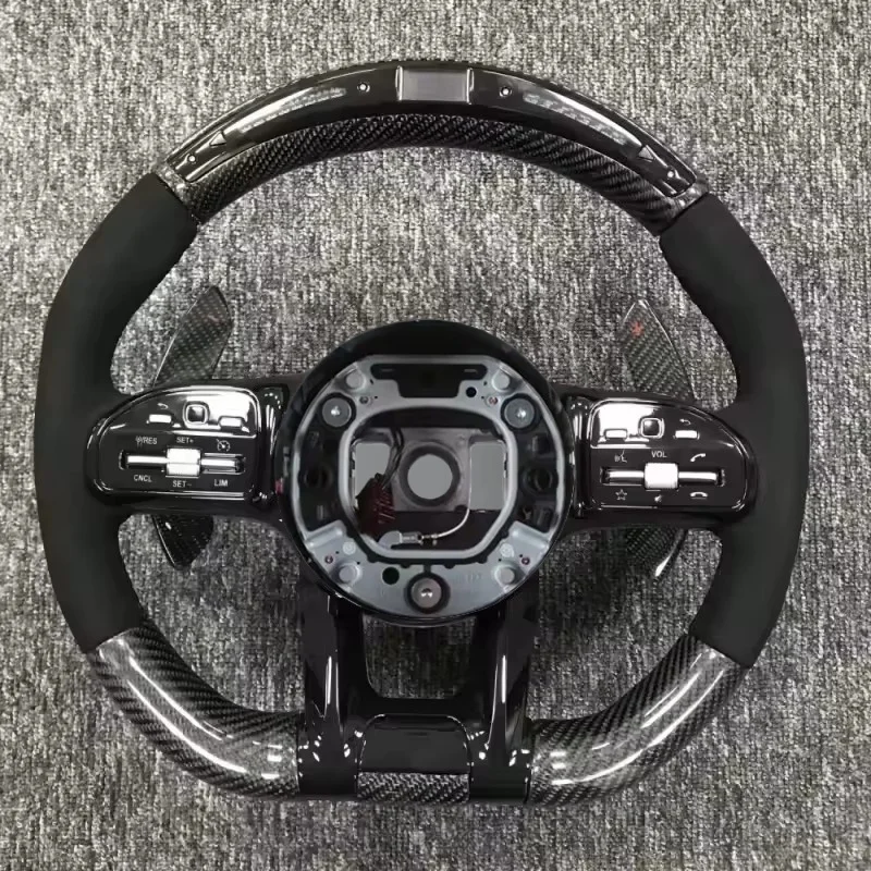 Forge Carbon Fiber LED Steering Wheel for Mercedes benz AMG a C E GLS GLA C63 E63 W213 C43 A45 G63 G500 GLS63 2015-2021