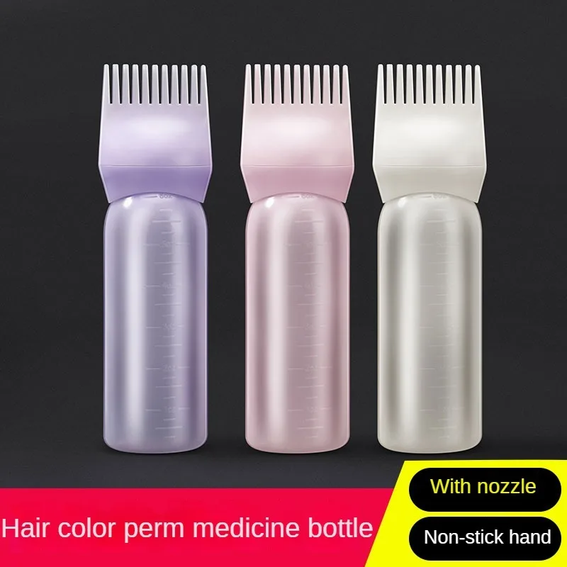 

3 Colors Hair Dye Applicator Brush Bottles Dyeing Shampoo Bottle Oil Comb Hair Dye Bottle Applicator Hair Salon Styling Tool