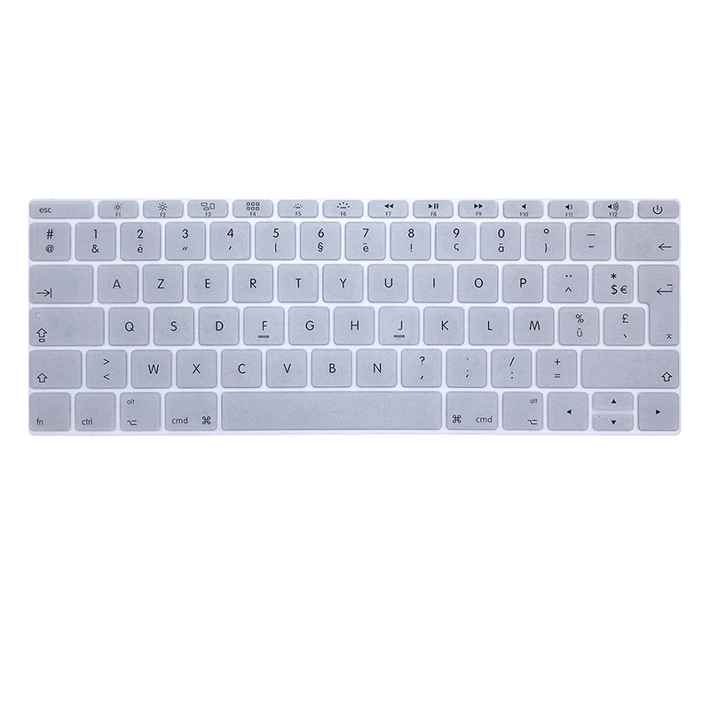 Azerty französisch silikon tastatur abdeckung eu layout für macbook new pro 13 \