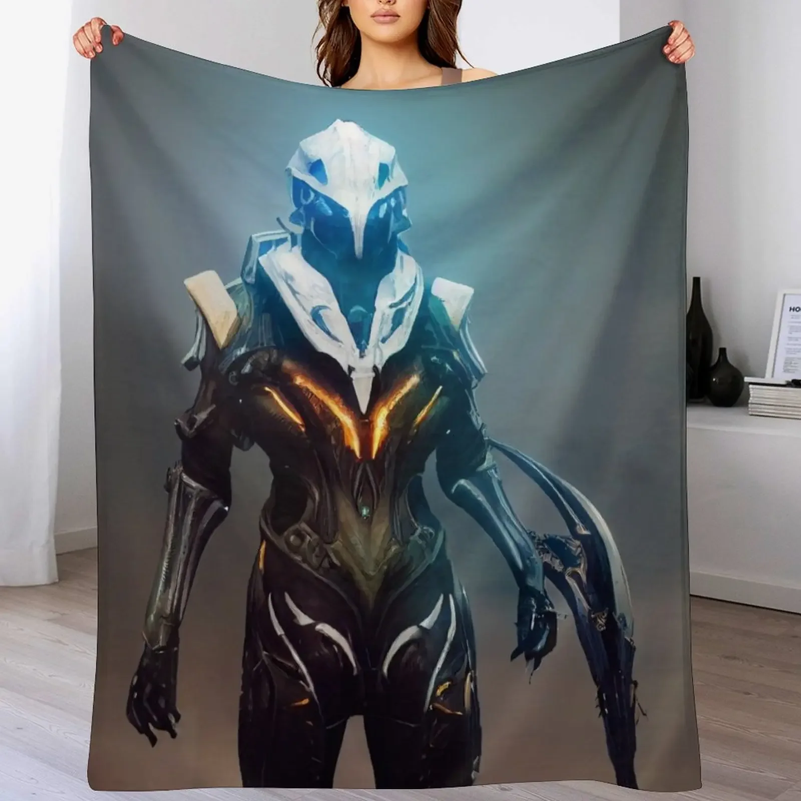 warframe Throw Blanket Warm Napping Blanket for Office Couch Bed
