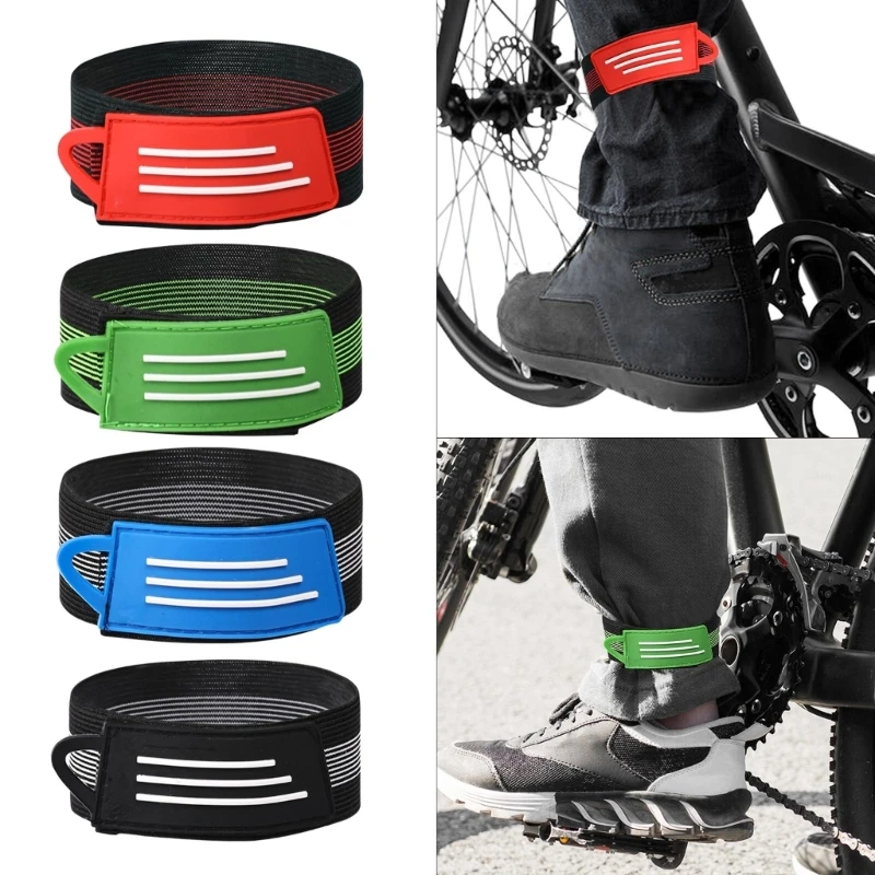 4Pcs Bicycles Ankle Leg Bind Bandage Trousers Pant Bands Clip Strap Outdoor Cycling Joggings Camping Harnesses Wristband