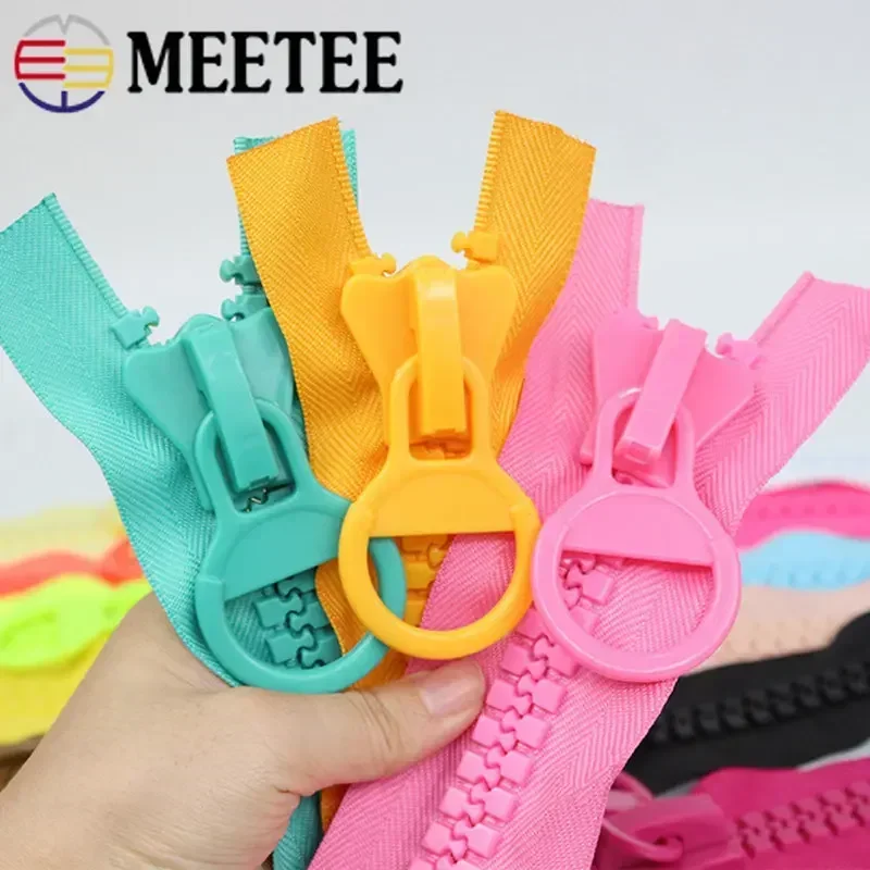 2/5/10Pcs 25cm Extra Large Resin Zipper Color No Endless Lock Zippers Pencil Bag Decoration Zip Garment Unstoppable Pocket Zips