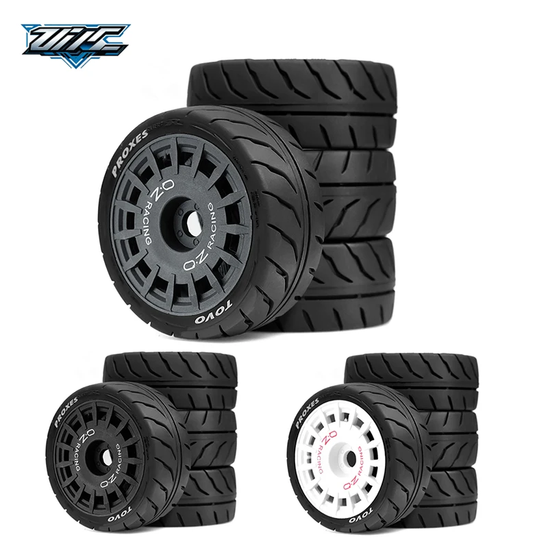 High‑Grip Wear‑proof Rubber 4Pcs 1/10 On‑Road Drift Wheels Tires Set Hub For RC Touring Car Tamiya TT01 TT02 Traxxas Rally Hobby