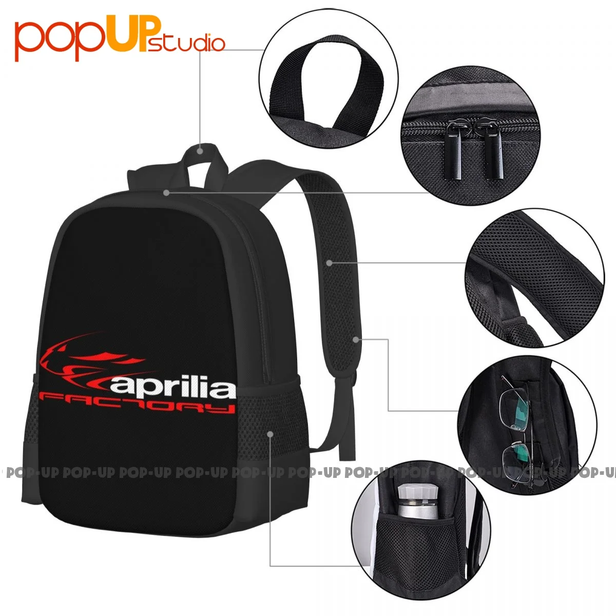 Aprilia Factory Backpack Large Capacity Travel Creative Personalised Clothes Backpacks