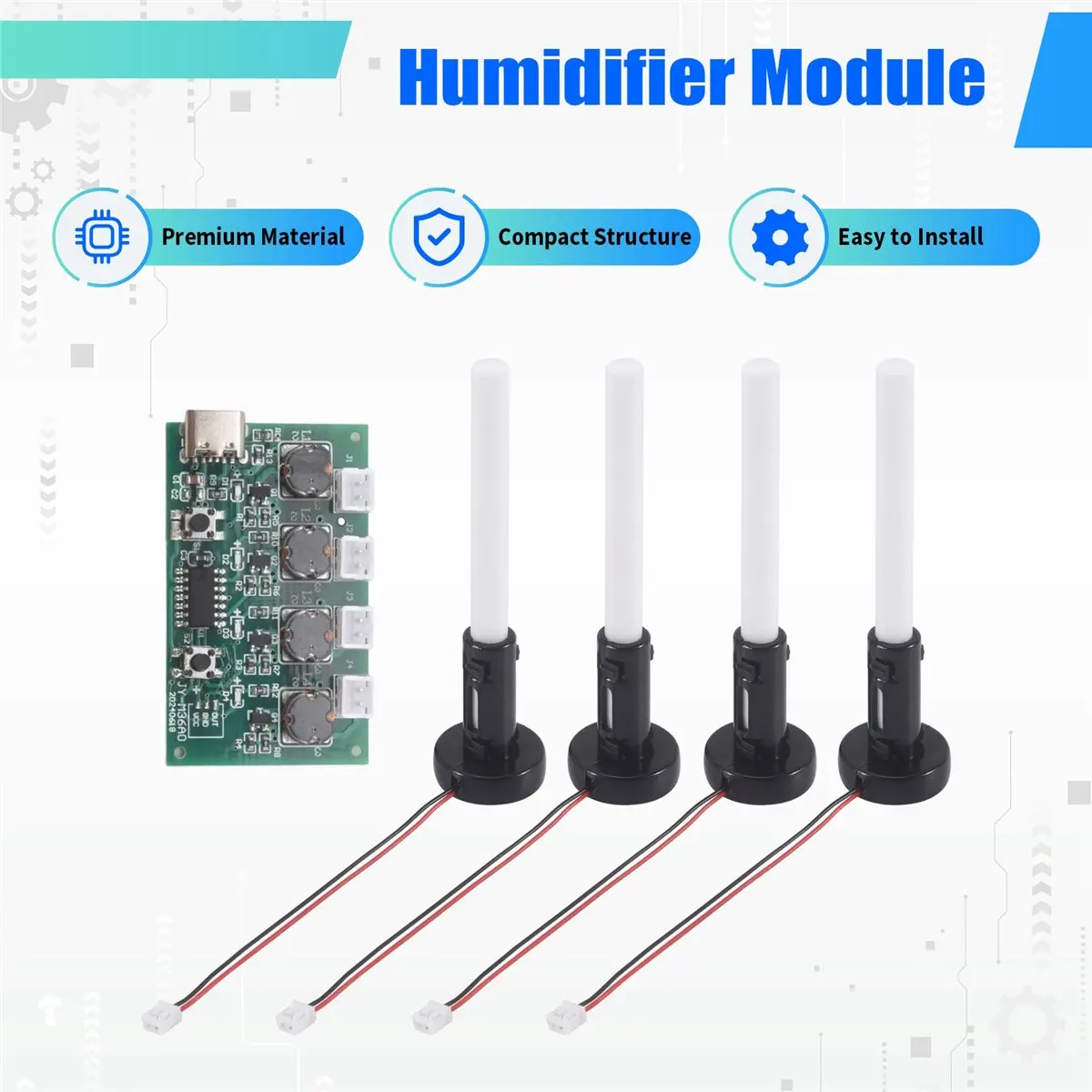 #91Z Four-Spray Humidifier Module Control Board Atomizer Driver Board, C,Humidifier Control Board,(PCB)