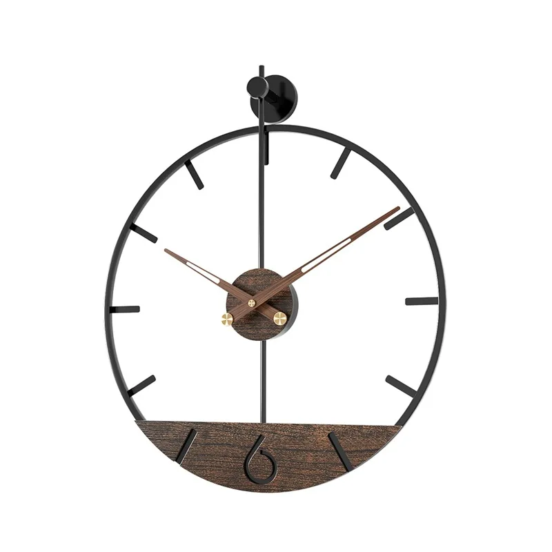 

60cm Wood Large Wall Clock for Living Room Nordic 3d Silent Clocks Wall Home Decor Art Luxury Metal Clock Watch Home Design Gift