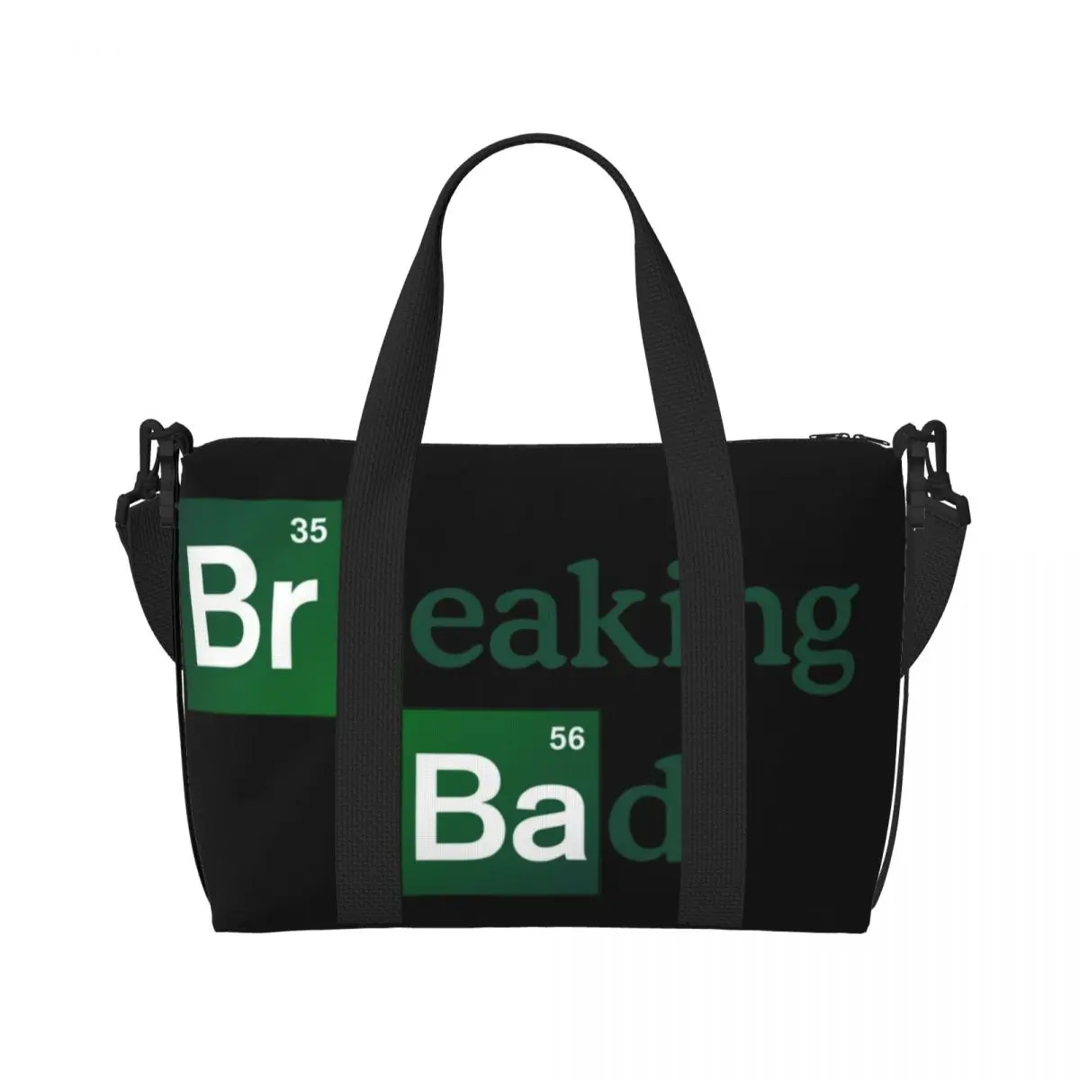 Custom Breaking Bad Logo Grocery Tote Shopping Bags Women Large Capacity Heisenberg Tv Show Gym Beach Travel Bags