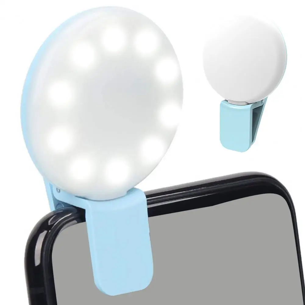 Smartphone Selfie Light Selfie Fill Light Portable Rechargeable Selfie Light Clip Adjustable 3-level Marquee Flash for Calls