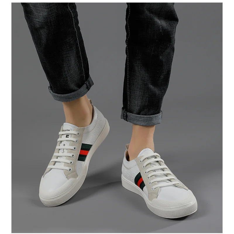 Autumn 2025 Men's White Chunky Sneakers - Breathable Minimalist Design, Student-Friendly & Instagram Popular