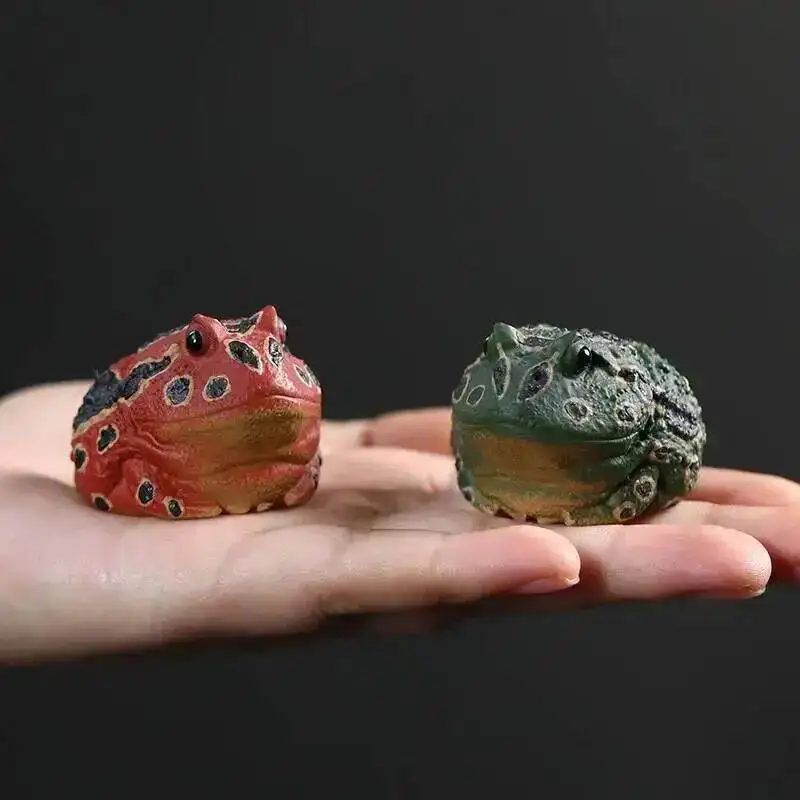  Zisha Tea Pet Golden Toad Wealth-attracting Tea Play  Toad Tea Tray Frog Ornament Tea Play Accessories