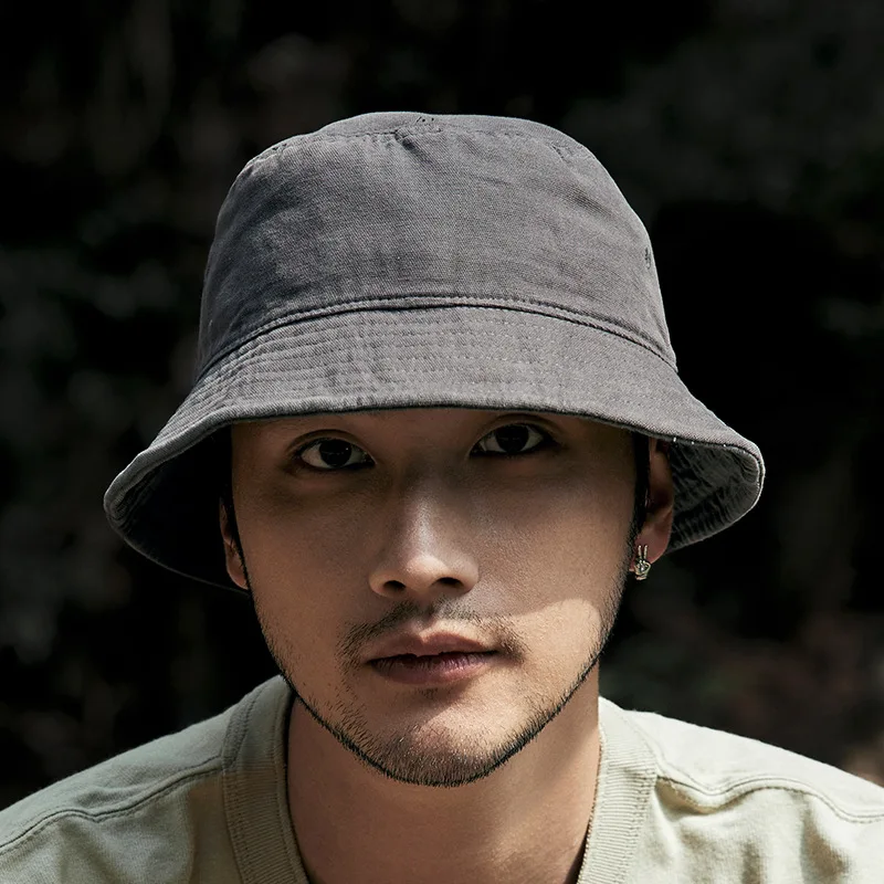 Small Head Size Bucket Hat, Shallow Crown Narrow Brim Bucket Cap, Summer UV Sunshade Casual Hat for Men Women