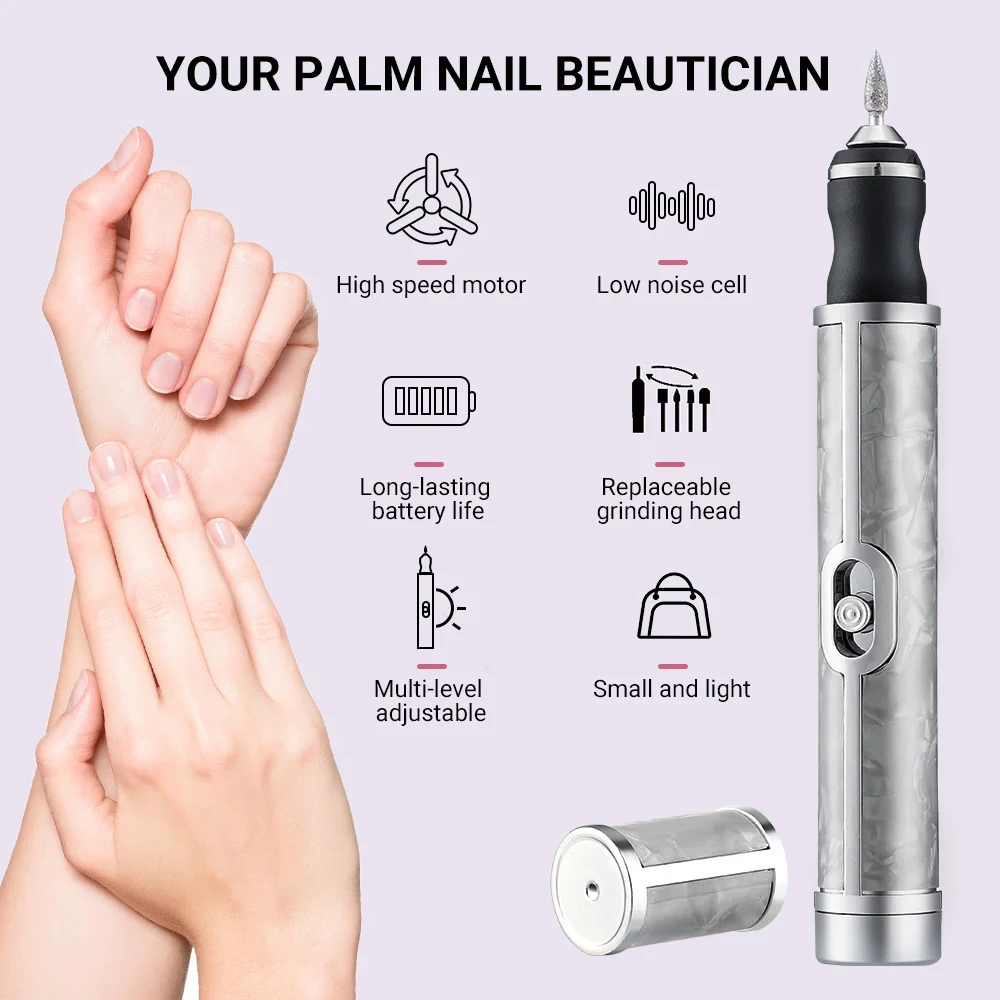 LULAA-Perceuse électrique professionnelle pour gel acrylique, machine à limer, manucure et pédicure, usage domestique, 20000 tr/min, N64.N64.