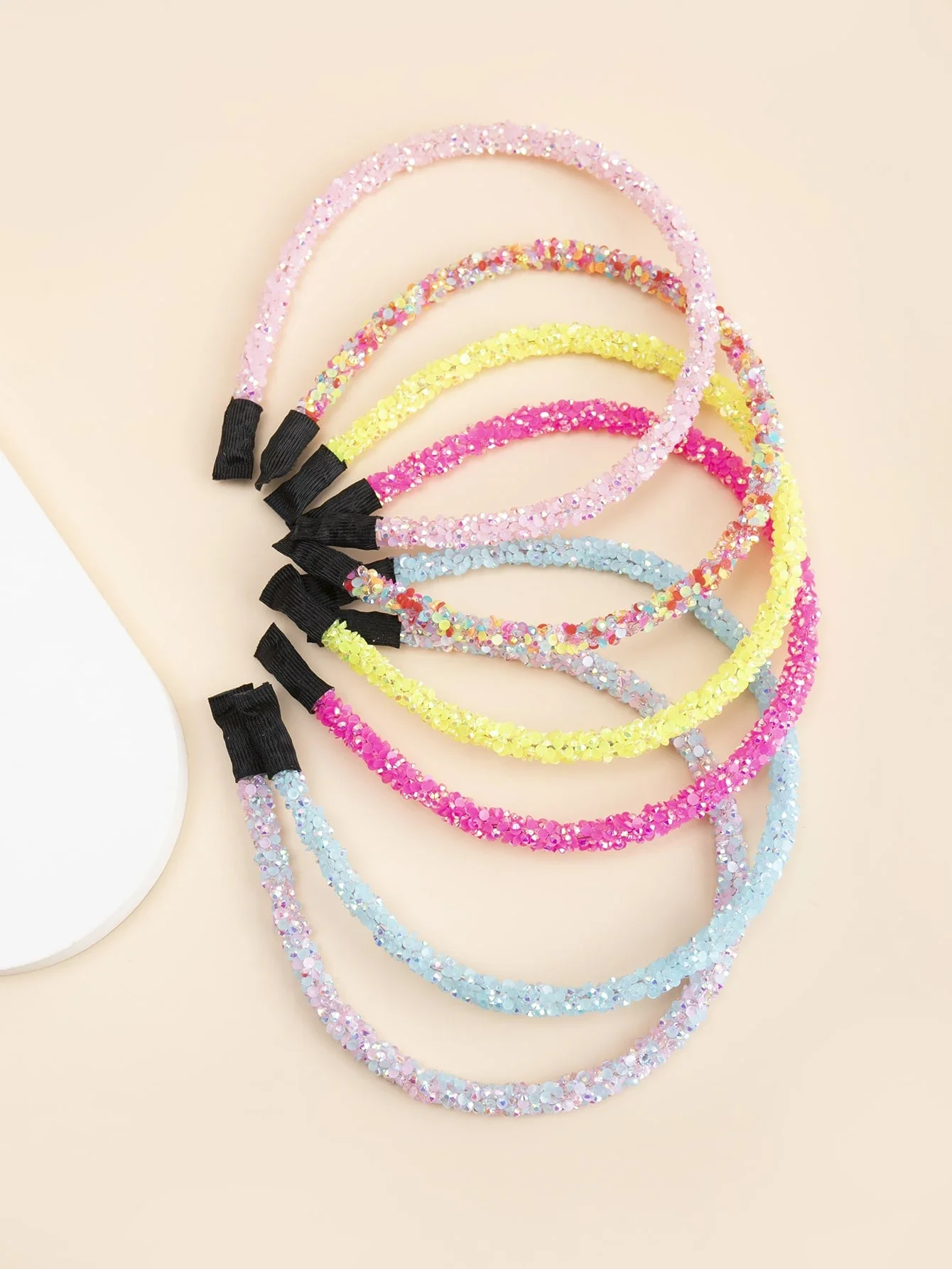 

6pcs Rhinestone Sequin Headbands For Women Daily Travel Dating Vacation Festival Hair Accessories