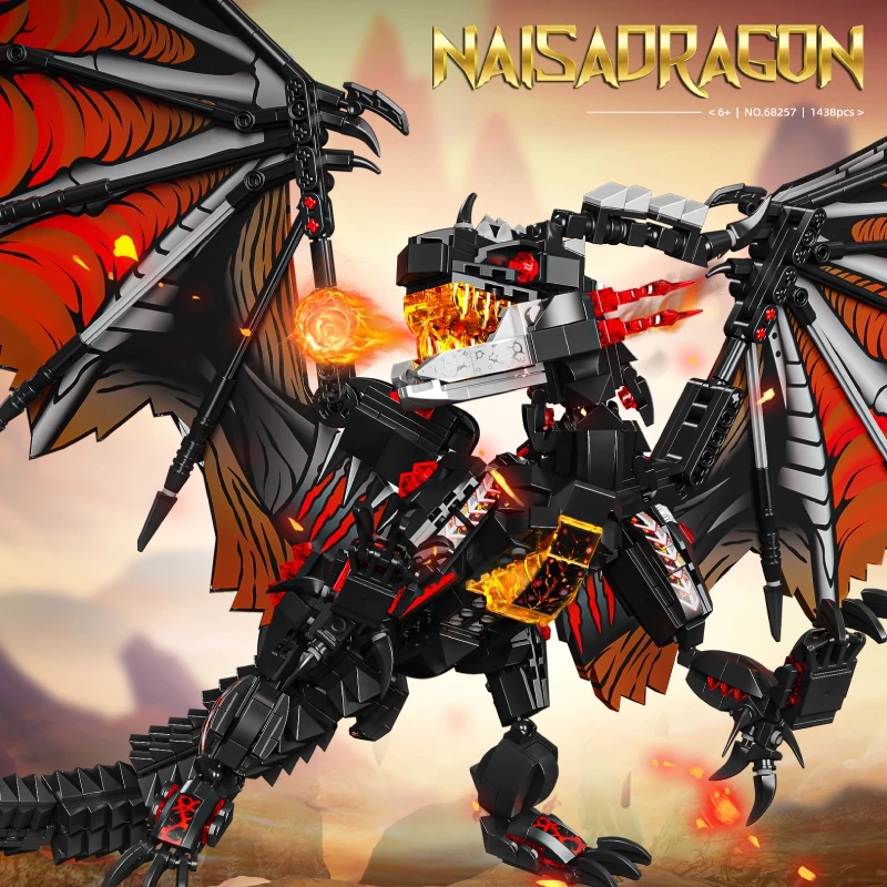 

1607 шт., блоки морозных желобов, модель ледяного дракона, сборка, строительные кирпичи, коллекция игрушек, креативный орнамент для взрослых, детей, подарки для мальчиков