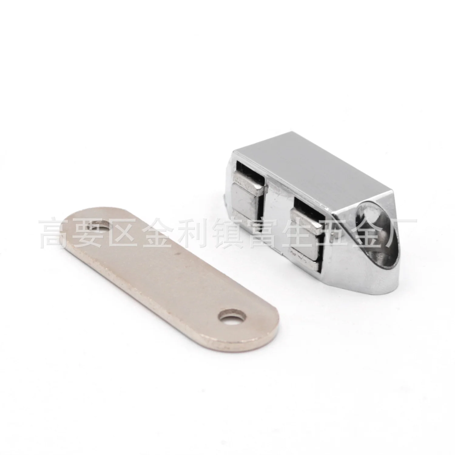 Direct magnetic zinc alloy cabinet door suction invisible magnetic absorption silencing door closer double ended cabinet