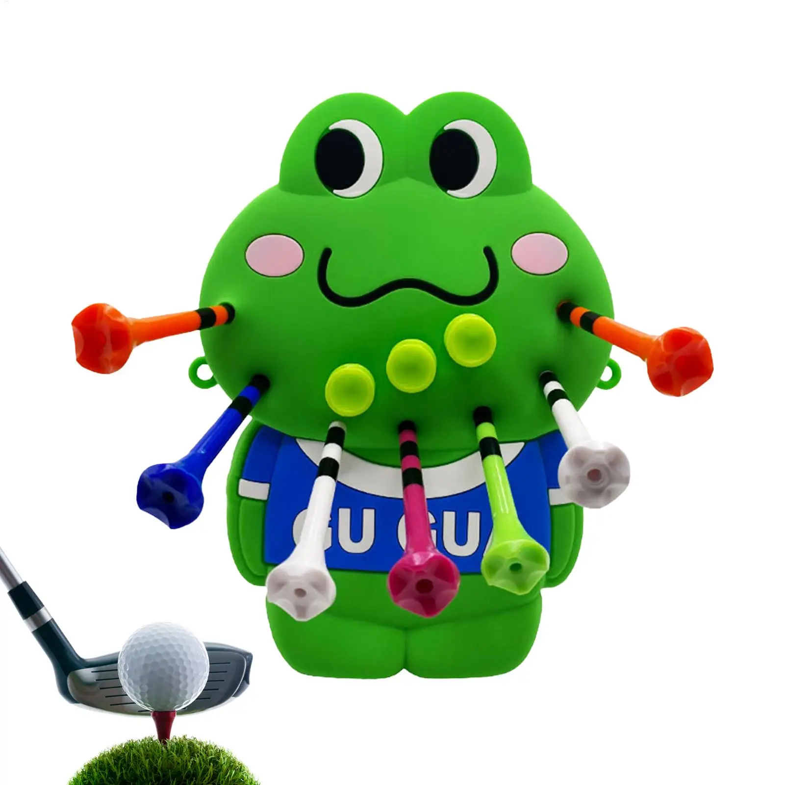 

Tee Pouch Golf Tee Organization Holder Frog Cute Ball Accessories Organizer Holder Pouch For Training Golfing Women Men Practice