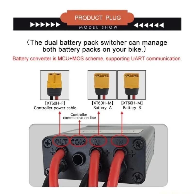 F62C Efficient Double Battery Discharge Module Parallel Module 20V To 72V 40A