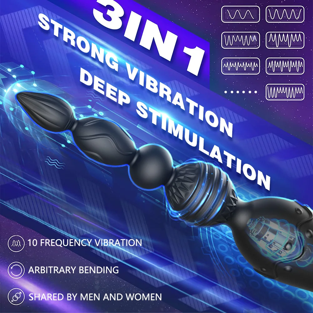 10 Frequency App Control Anus Butt Plug Anal-beads Vibrational Stimulate G Point Vibrator To Pinch An Egg Sex Toys For Supplies