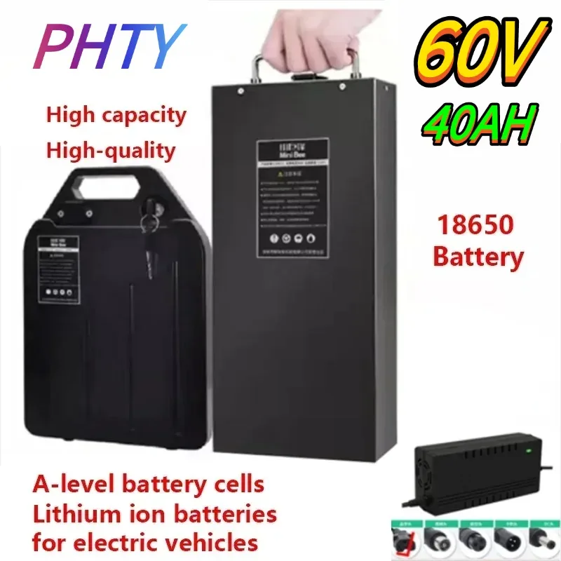 

New Electric Car Lithium Battery Waterproof 18650 Battery 60V 30Ah for Two Wheel Foldable Citycoco Electric Scooter Bicycle Tram
