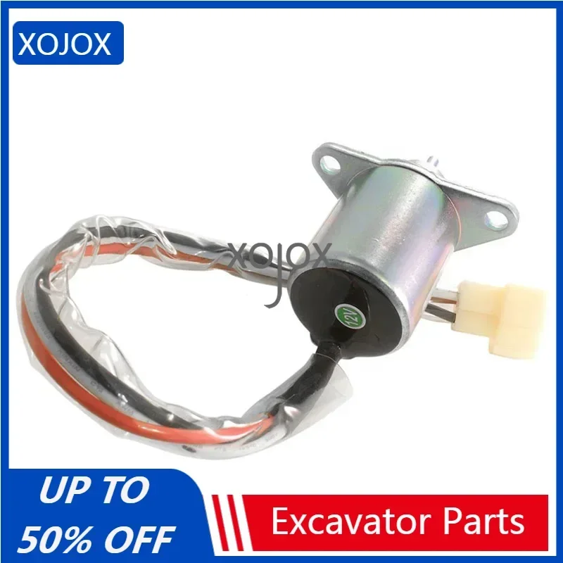 

XOJOX Excavator Parts For 119653-77950 Stop Solenoid Valve 12v For Yanmar Engine 1503es-12s5suc5s 119285-77950 Sa-4562t Sa-5213