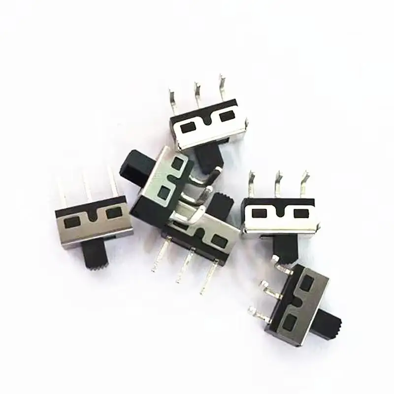 10Pcs 1P2T Vertical 2-position 3-pin Straight Pin SS12E08BG5 Toggle Switch High Curren SS12D10G3 Handle Height 3MM