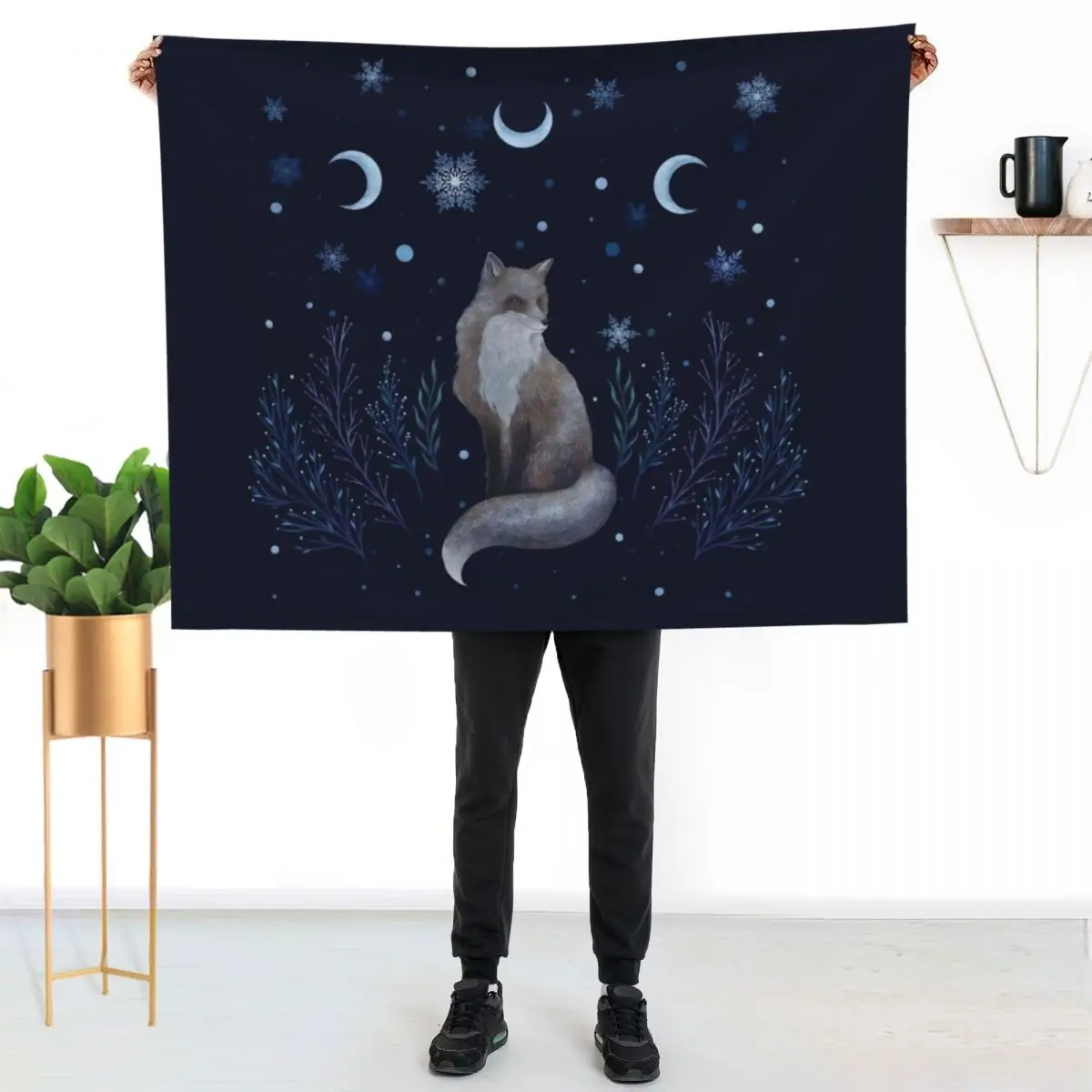 

Winter Fox Throw Blanket Ultra Soft Flannel Fleece Blanket for All Seasons